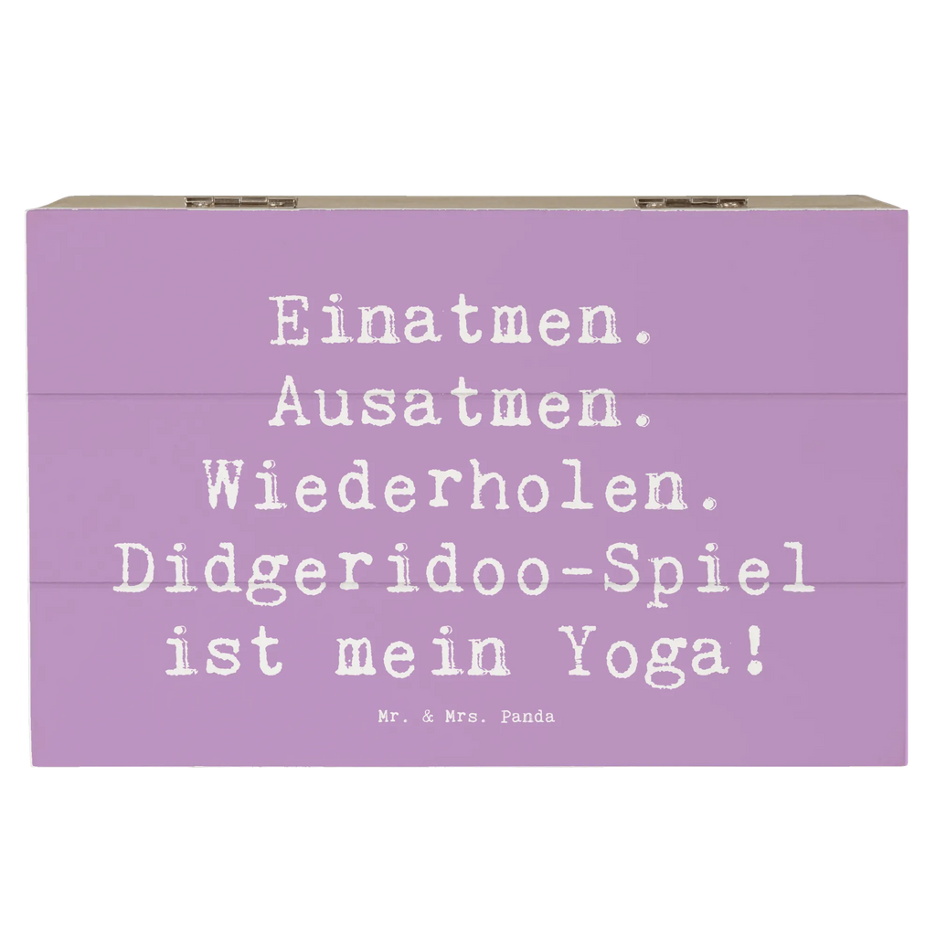 Holzkiste Spruch Didgeridoo Yoga Schatulle, Erinnerungsbox, Aufbewahrungsbox, Truhe, Dekokiste, Erinnerungskiste, Schatzkiste, Kiste, Geschenkbox, Holzkiste, Geschenkdose, XXL, Instrumente, Geschenke Musiker, Musikliebhaber