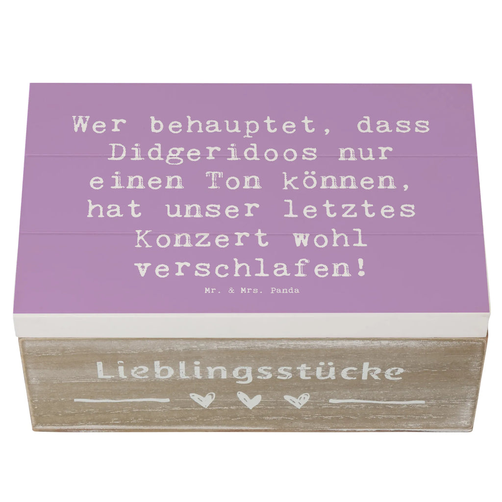 Holzkiste Spruch Didgeridoo Konzert Truhe, Aufbewahrungsbox, Schatzkiste, Geschenkdose, Geschenkbox, Erinnerungsbox, Erinnerungskiste, Holzkiste, Dekokiste, Schatulle, Kiste, XXL, Instrumente, Geschenke Musiker, Musikliebhaber