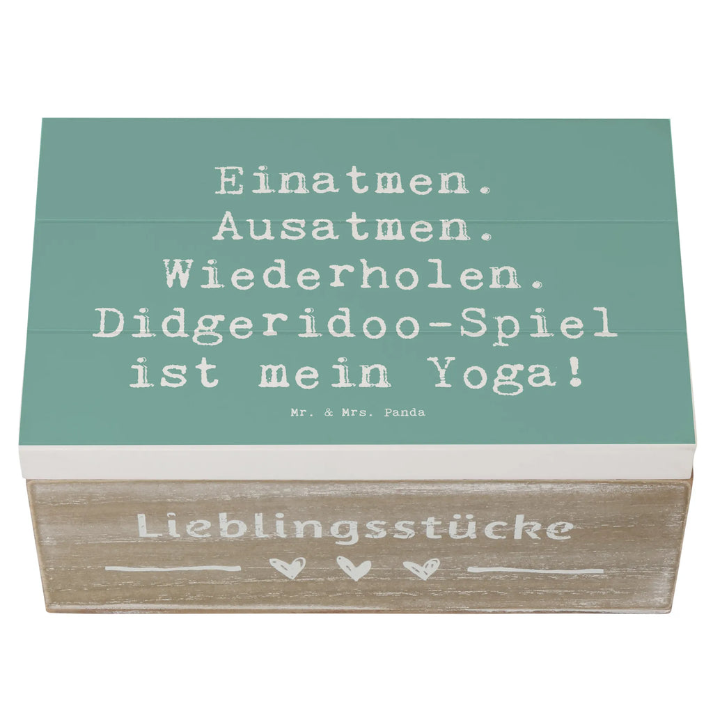 Holzkiste Spruch Didgeridoo Yoga Schatulle, Erinnerungsbox, Aufbewahrungsbox, Truhe, Dekokiste, Erinnerungskiste, Schatzkiste, Kiste, Geschenkbox, Holzkiste, Geschenkdose, XXL, Instrumente, Geschenke Musiker, Musikliebhaber