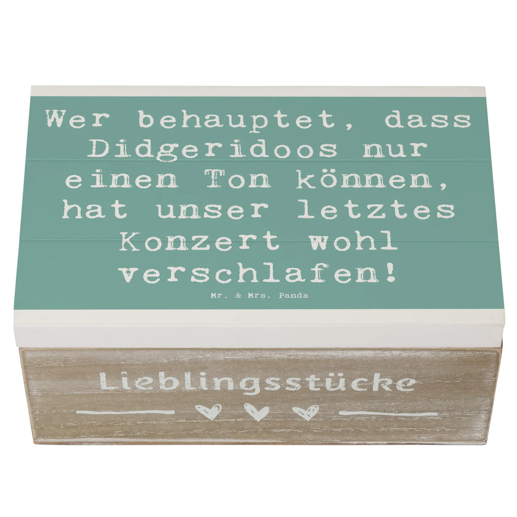 Holzkiste Spruch Didgeridoo Konzert Truhe, Aufbewahrungsbox, Schatzkiste, Geschenkdose, Geschenkbox, Erinnerungsbox, Erinnerungskiste, Holzkiste, Dekokiste, Schatulle, Kiste, XXL, Instrumente, Geschenke Musiker, Musikliebhaber