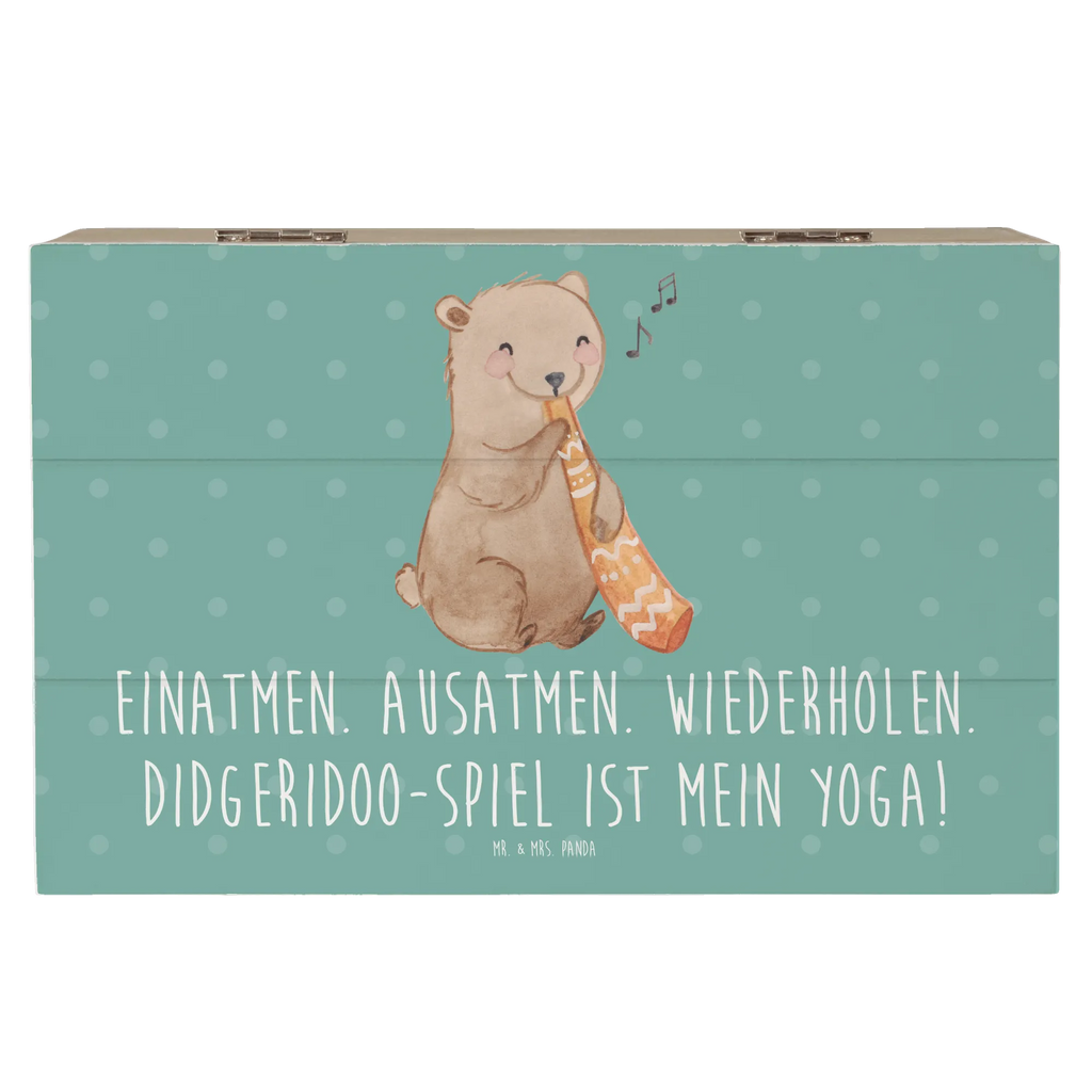 Wooden chest Einatmen. Ausatmen. Wiederholen. Didgeridoo-Spiel ist mein Yoga! Erinnerungsbox, Geschenkdose, Truhe, Dekokiste, Schatzkiste, Aufbewahrungsbox, XXL, Kiste, Erinnerungskiste, Holzkiste, Schatulle, Geschenkbox, Instrumente, Geschenke Musiker, Musikliebhaber