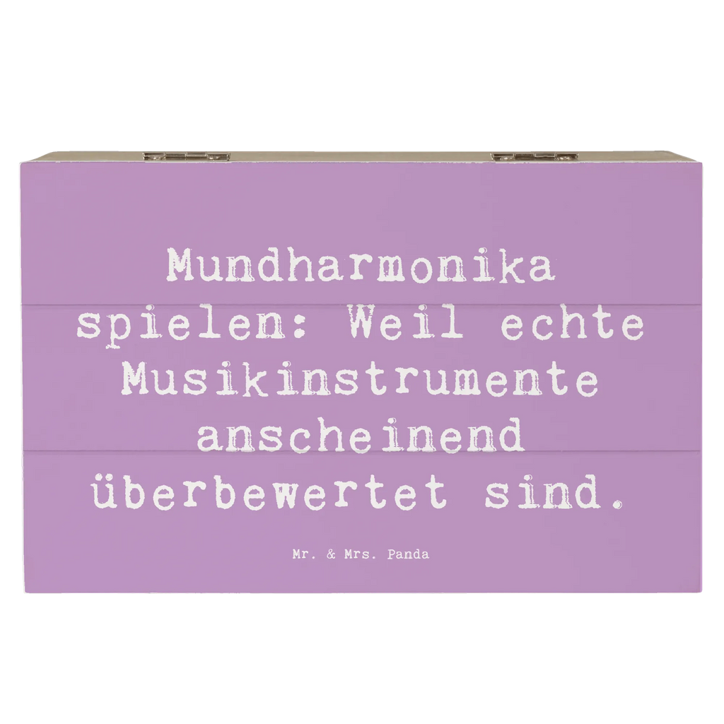 Holzkiste Spruch Mundharmonika spielen: Weil echte Musikinstrumente anscheinend überbewertet sind. Kiste, Geschenkbox, XXL, Holzkiste, Truhe, Geschenkdose, Erinnerungsbox, Dekokiste, Erinnerungskiste, Aufbewahrungsbox, Schatulle, Schatzkiste, Instrumente, Geschenke Musiker, Musikliebhaber