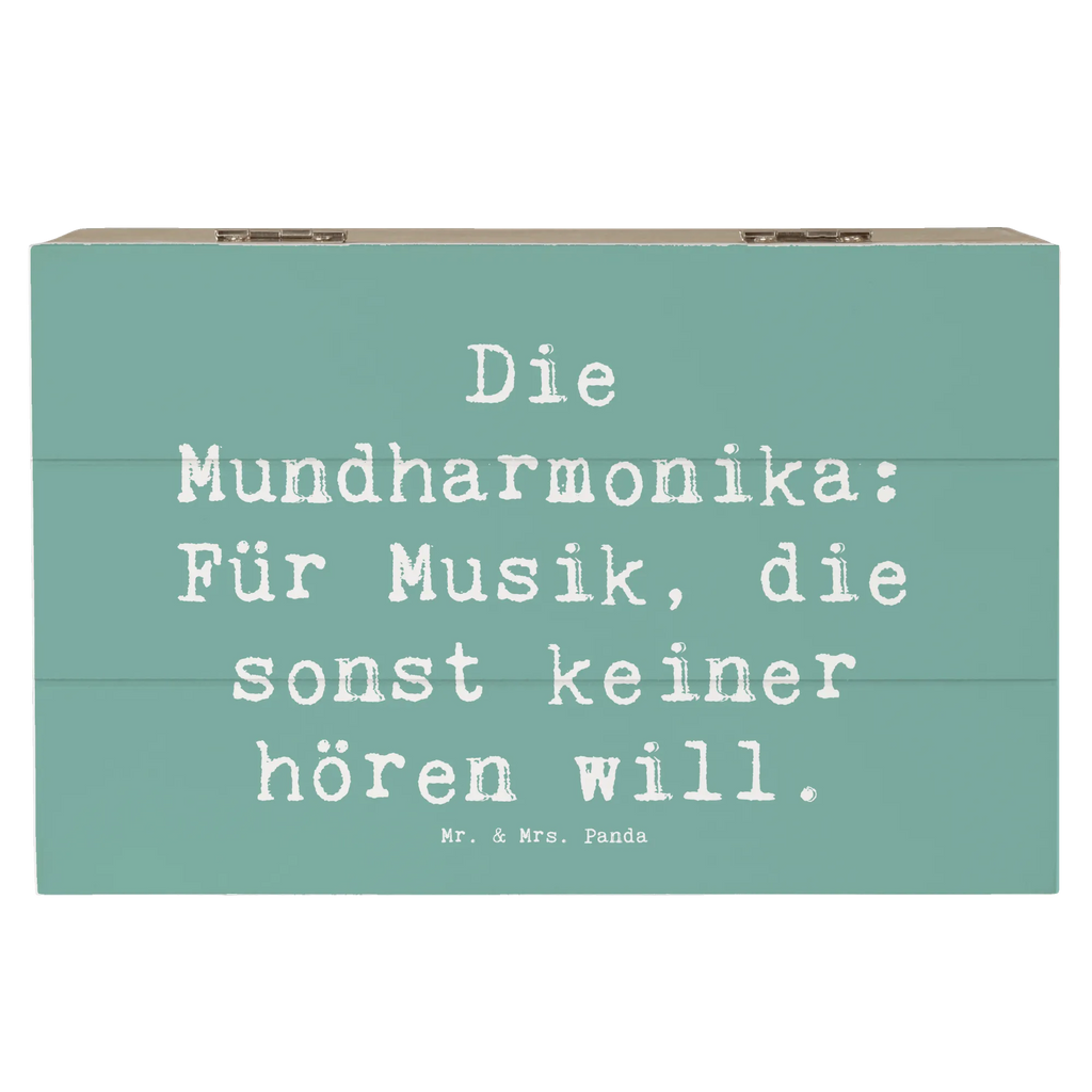 Holzkiste Spruch Musik Mundharmonika Schatulle, Aufbewahrungsbox, Geschenkbox, Erinnerungskiste, Erinnerungsbox, Geschenkdose, Holzkiste, Truhe, XXL, Schatzkiste, Kiste, Dekokiste, Instrumente, Geschenke Musiker, Musikliebhaber