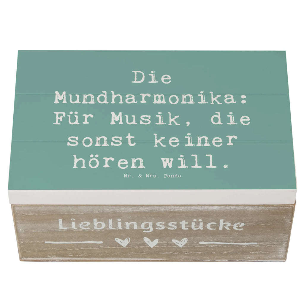 Holzkiste Spruch Musik Mundharmonika Schatulle, Aufbewahrungsbox, Geschenkbox, Erinnerungskiste, Erinnerungsbox, Geschenkdose, Holzkiste, Truhe, XXL, Schatzkiste, Kiste, Dekokiste, Instrumente, Geschenke Musiker, Musikliebhaber