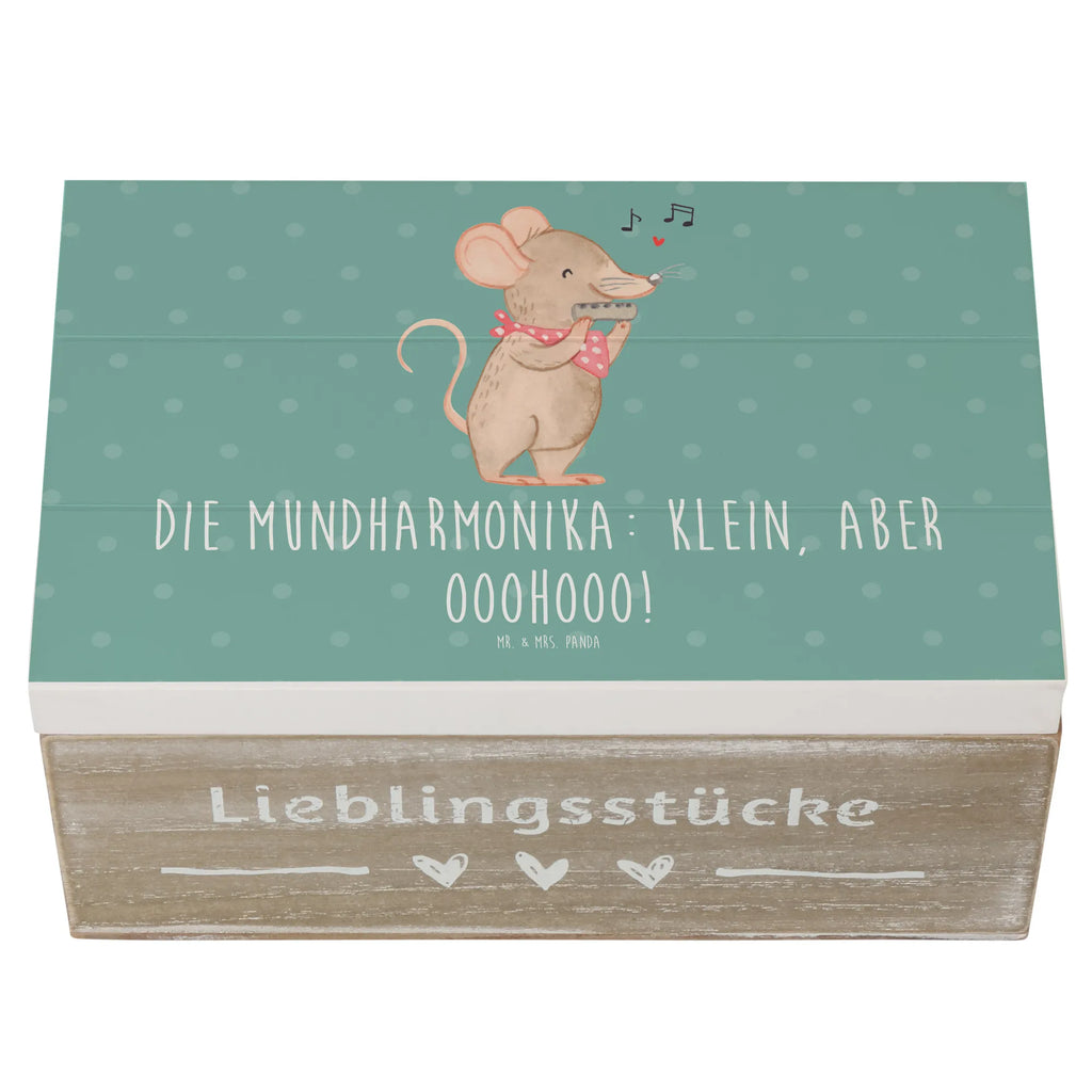 Holzkiste Mundharmonika Ohooo Schatzkiste, Aufbewahrungsbox, Truhe, Holzkiste, Geschenkdose, Erinnerungsbox, XXL, Dekokiste, Geschenkbox, Erinnerungskiste, Schatulle, Kiste, Instrumente, Geschenke Musiker, Musikliebhaber