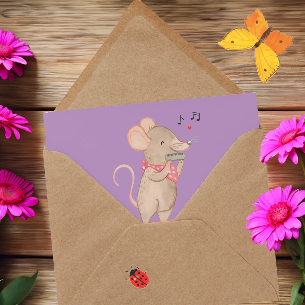 Deluxe Card Die Mundharmonika: Für Musik, die sonst keiner hören will. Hochwertige Grußkarte, Geburtstagskarte, Hochwertige Klappkarte, Klappkarte, Karte, Glückwunschkarte, Grußkarte, Hochzeitskarte, Einladungskarte, Instrumente, Geschenke Musiker, Musikliebhaber