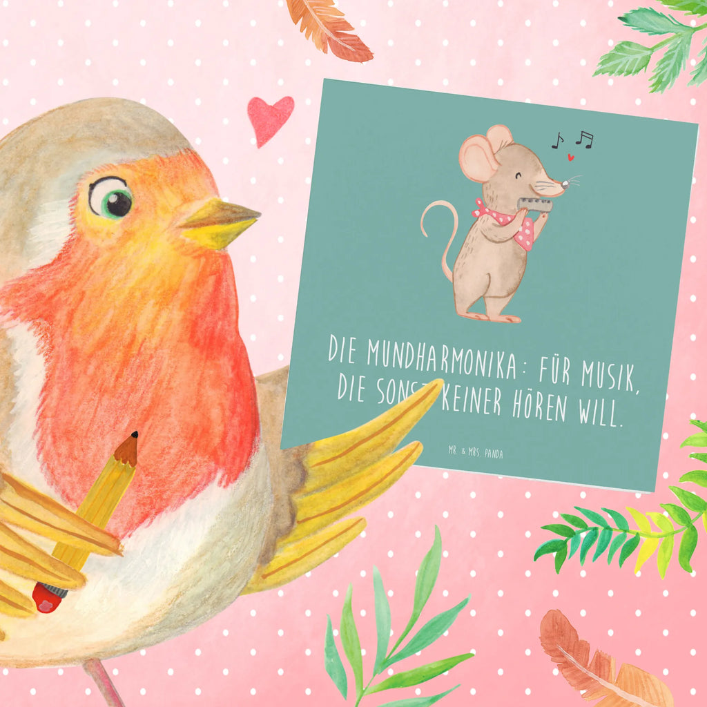 Deluxe Card Die Mundharmonika: Für Musik, die sonst keiner hören will. Hochwertige Grußkarte, Geburtstagskarte, Hochwertige Klappkarte, Klappkarte, Karte, Glückwunschkarte, Grußkarte, Hochzeitskarte, Einladungskarte, Instrumente, Geschenke Musiker, Musikliebhaber