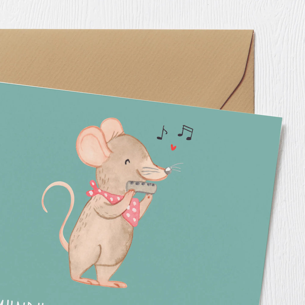 Deluxe Card Die Mundharmonika: Für Musik, die sonst keiner hören will. Hochwertige Grußkarte, Geburtstagskarte, Hochwertige Klappkarte, Klappkarte, Karte, Glückwunschkarte, Grußkarte, Hochzeitskarte, Einladungskarte, Instrumente, Geschenke Musiker, Musikliebhaber