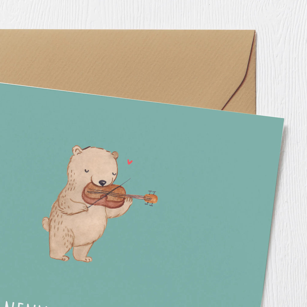 Deluxe Karte Violine Anfänger Glückwunschkarte, Klappkarte, Hochwertige Grußkarte, Karte, Hochwertige Klappkarte, Geburtstagskarte, Einladungskarte, Grußkarte, Hochzeitskarte, Instrumente, Geschenke Musiker, Musikliebhaber