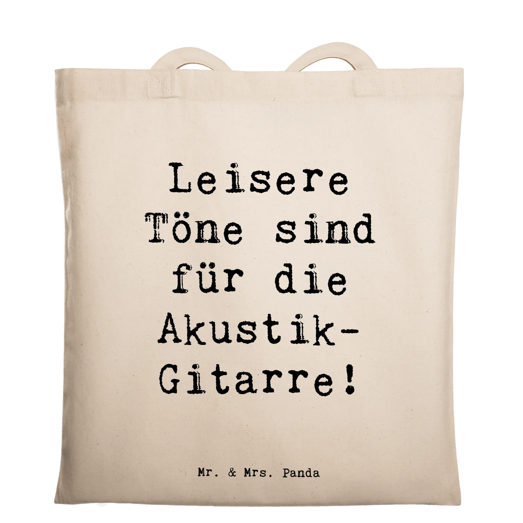 Tote bag Saying Leisere Töne sind für die Akustik-Gitarre! Strandtasche, Einkaufstasche, Tasche, Shopper, Stoffbeutel, Beutel, Badetasche, Tragetasche, Beuteltasche, Laptoptasche, Stofftasche, Einkaufstüte, Jutetasche, Umhängetasche, Schultertasche, Jutebeutel, Instrumente, Geschenke Musiker, Musikliebhaber