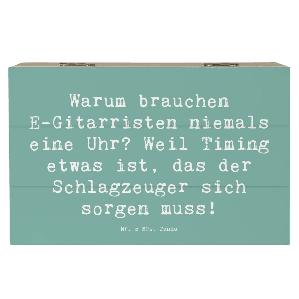 Holzkiste Spruch E-Gitarre Timing XXL, Holzkiste, Dekokiste, Erinnerungsbox, Schatzkiste, Geschenkdose, Truhe, Geschenkbox, Erinnerungskiste, Kiste, Schatulle, Aufbewahrungsbox, Instrumente, Geschenke Musiker, Musikliebhaber