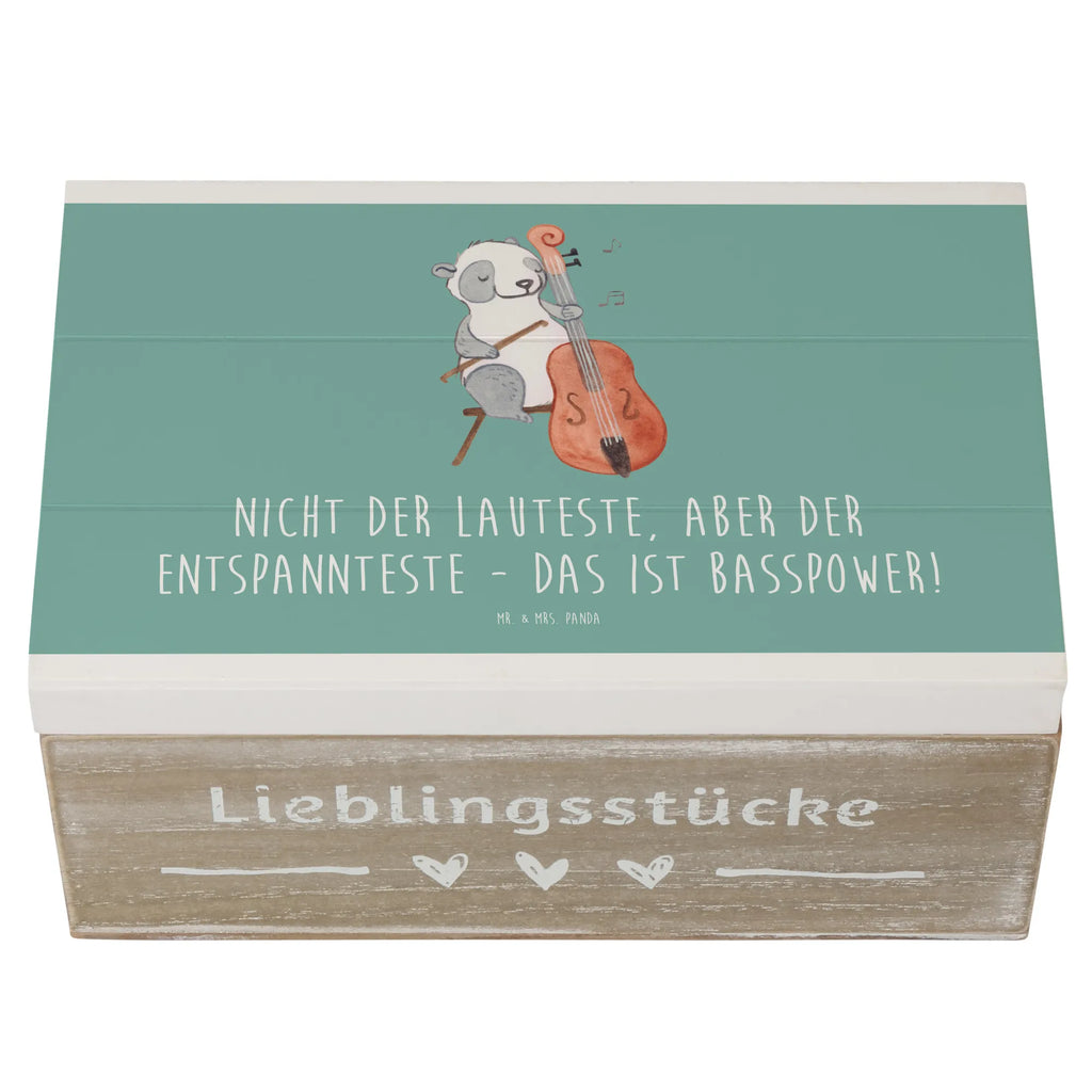 Wooden chest Nicht der Lauteste, aber der Entspannteste - Das ist Basspower! Schatulle, Dekokiste, XXL, Aufbewahrungsbox, Kiste, Erinnerungskiste, Erinnerungsbox, Schatzkiste, Holzkiste, Geschenkdose, Geschenkbox, Truhe, Instrumente, Geschenke Musiker, Musikliebhaber