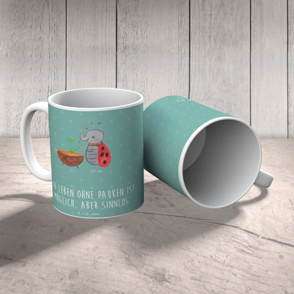 Tasse Pauken Leben Teetasse, Geschenktasse, Tasse, Tasse mit Motiven, Keramiktasse, Bürotasse, Porzellantasse, Kaffeetasse, Tasse mit Zitaten, Instrumente, Geschenke Musiker, Musikliebhaber