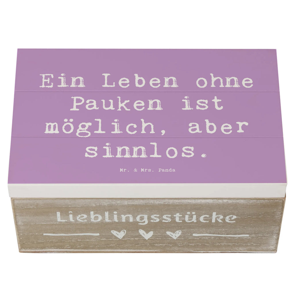 Wooden chest Saying Ein Leben ohne Pauken ist möglich, aber sinnlos. Holzkiste, Erinnerungsbox, Erinnerungskiste, XXL, Schatulle, Kiste, Truhe, Schatzkiste, Dekokiste, Aufbewahrungsbox, Geschenkbox, Geschenkdose, Instrumente, Geschenke Musiker, Musikliebhaber