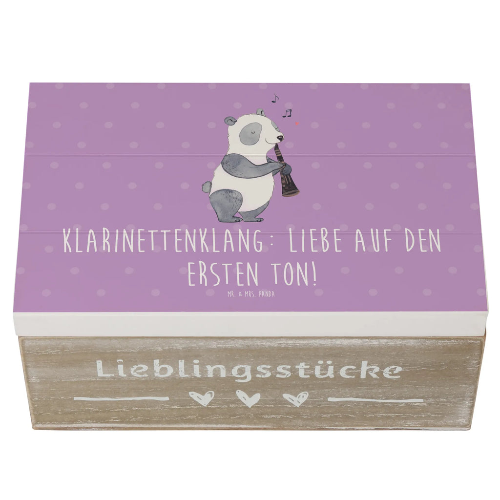 Wooden chest Klarinettenklang: Liebe auf den ersten Ton! Schatzkiste, Erinnerungsbox, Geschenkbox, Truhe, Holzkiste, Kiste, Erinnerungskiste, Aufbewahrungsbox, XXL, Schatulle, Geschenkdose, Dekokiste, Instrumente, Geschenke Musiker, Musikliebhaber