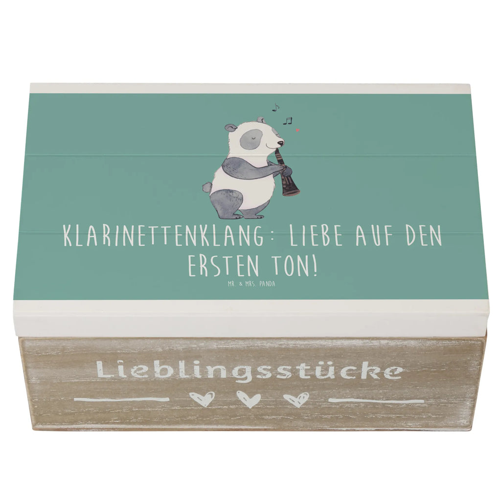 Wooden chest Klarinettenklang: Liebe auf den ersten Ton! Schatzkiste, Erinnerungsbox, Geschenkbox, Truhe, Holzkiste, Kiste, Erinnerungskiste, Aufbewahrungsbox, XXL, Schatulle, Geschenkdose, Dekokiste, Instrumente, Geschenke Musiker, Musikliebhaber