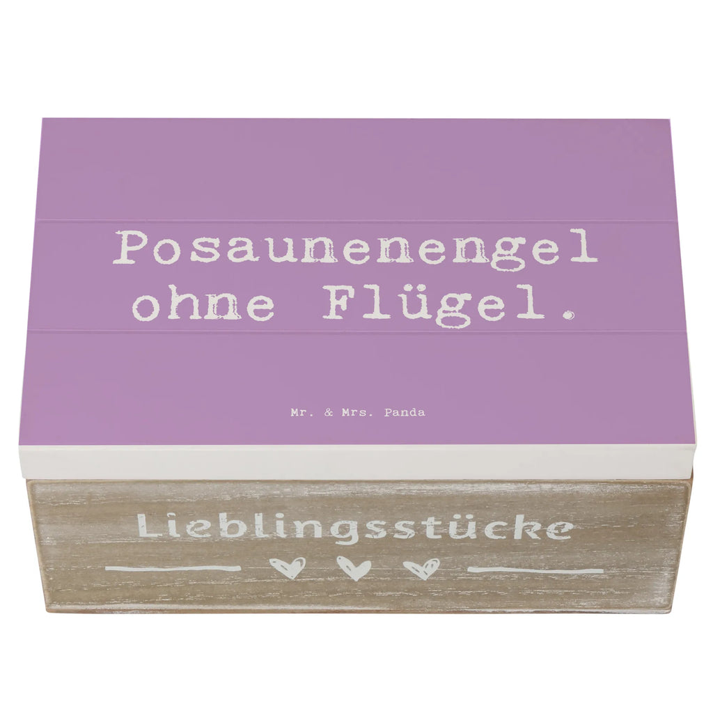 Holzkiste Spruch Engel Posaune Holzkiste, Geschenkbox, XXL, Geschenkdose, Schatulle, Erinnerungskiste, Erinnerungsbox, Truhe, Kiste, Schatzkiste, Aufbewahrungsbox, Dekokiste, Instrumente, Geschenke Musiker, Musikliebhaber