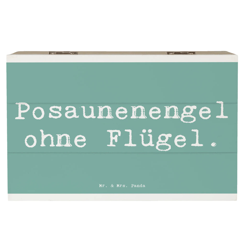 Holzkiste Spruch Engel Posaune Holzkiste, Geschenkbox, XXL, Geschenkdose, Schatulle, Erinnerungskiste, Erinnerungsbox, Truhe, Kiste, Schatzkiste, Aufbewahrungsbox, Dekokiste, Instrumente, Geschenke Musiker, Musikliebhaber