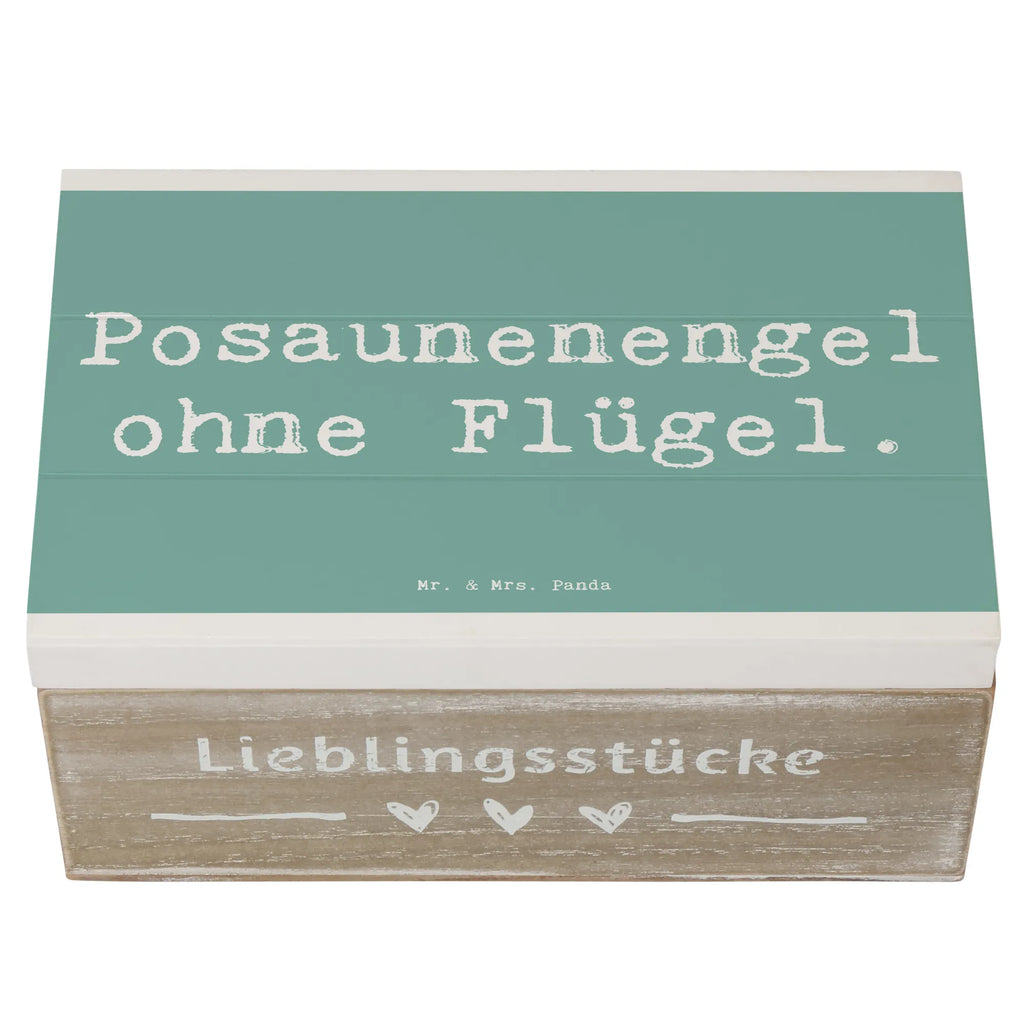 Holzkiste Spruch Engel Posaune Holzkiste, Geschenkbox, XXL, Geschenkdose, Schatulle, Erinnerungskiste, Erinnerungsbox, Truhe, Kiste, Schatzkiste, Aufbewahrungsbox, Dekokiste, Instrumente, Geschenke Musiker, Musikliebhaber
