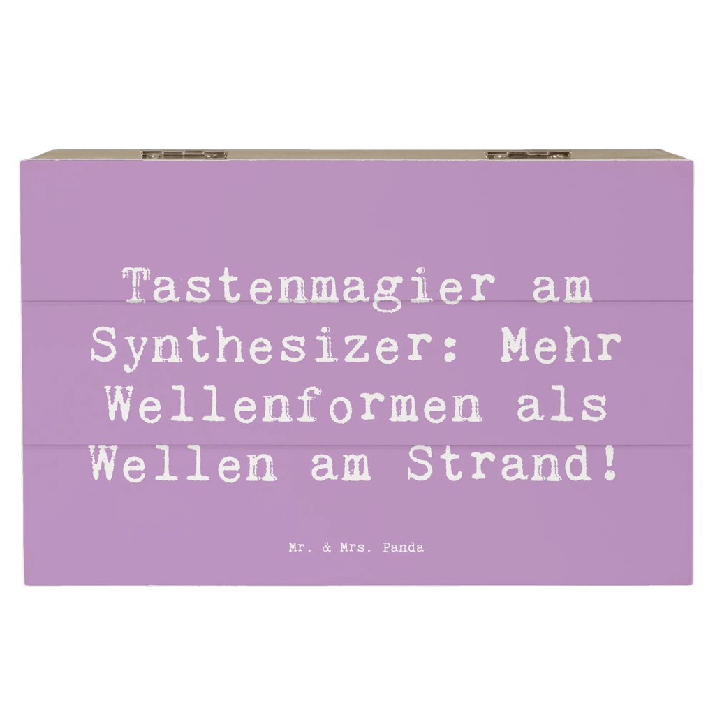 Wooden chest Saying Tastenmagier am Synthesizer: Mehr Wellenformen als Wellen am Strand! Aufbewahrungsbox, Holzkiste, Dekokiste, XXL, Erinnerungsbox, Schatulle, Schatzkiste, Kiste, Geschenkbox, Geschenkdose, Erinnerungskiste, Truhe, Instrumente, Geschenke Musiker, Musikliebhaber
