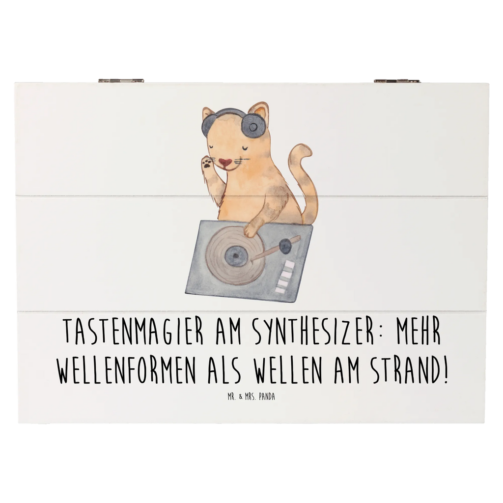 Wooden chest Tastenmagier am Synthesizer: Mehr Wellenformen als Wellen am Strand! Geschenkbox, Schatulle, Aufbewahrungsbox, Geschenkdose, Erinnerungsbox, Erinnerungskiste, Kiste, Dekokiste, Holzkiste, Truhe, XXL, Schatzkiste, Instrumente, Geschenke Musiker, Musikliebhaber