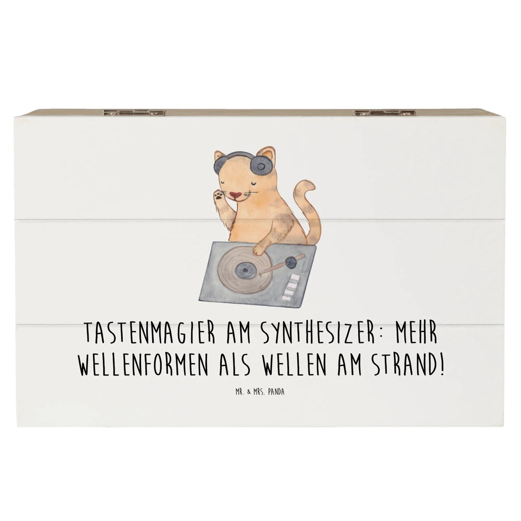 Wooden chest Tastenmagier am Synthesizer: Mehr Wellenformen als Wellen am Strand! Geschenkbox, Schatulle, Aufbewahrungsbox, Geschenkdose, Erinnerungsbox, Erinnerungskiste, Kiste, Dekokiste, Holzkiste, Truhe, XXL, Schatzkiste, Instrumente, Geschenke Musiker, Musikliebhaber