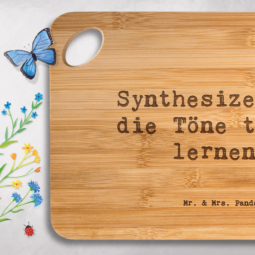 Bamboo chopping board Saying Synthesizer: Wo die Töne tanzen lernen! engraving, wood, board, nature, slices, robust, cutting block, kitchen, bamboo, kitchen board, solid, carving board, dulcimer, cutting board, breakfast board, breakfast, Instruments, gifts for musicians, music enthusiasts