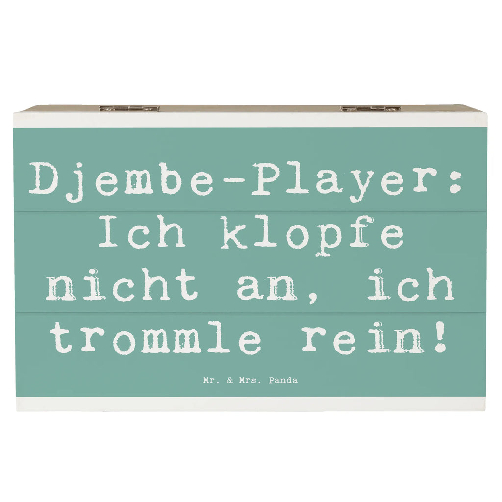 Wooden chest Saying Djembe-Player: Ich klopfe nicht an, ich trommle rein! Schatzkiste, Dekokiste, Kiste, Erinnerungskiste, Truhe, Erinnerungsbox, Aufbewahrungsbox, Schatulle, Geschenkdose, XXL, Geschenkbox, Holzkiste, Instrumente, Geschenke Musiker, Musikliebhaber