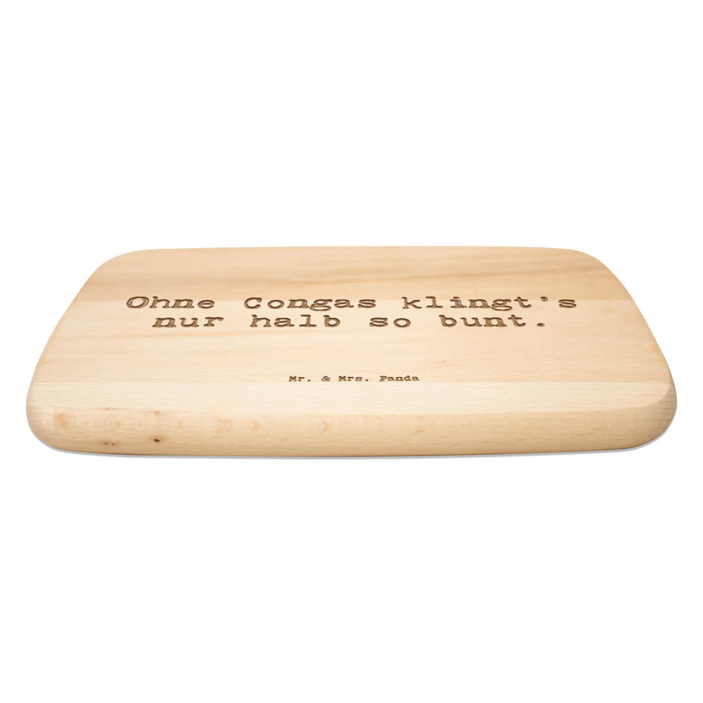 Serving board Saying Ohne Congas klingt's nur halb so bunt. cutting board, breakfast board, Board, Instruments, gifts for musicians, music enthusiasts