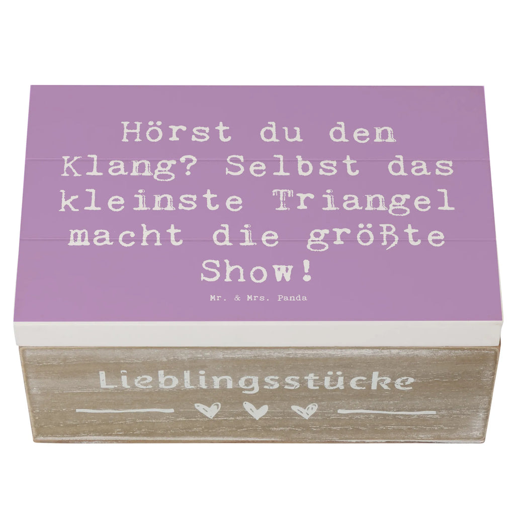 Holzkiste Spruch Triangel Klang Holzkiste, Schatzkiste, Erinnerungskiste, Erinnerungsbox, Schatulle, Dekokiste, Kiste, XXL, Aufbewahrungsbox, Geschenkbox, Geschenkdose, Truhe, Instrumente, Geschenke Musiker, Musikliebhaber