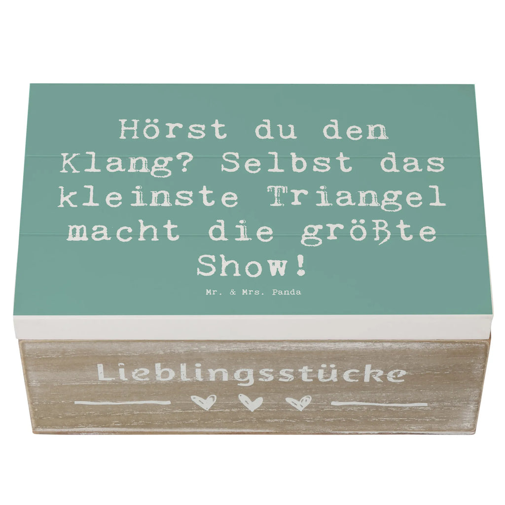 Holzkiste Spruch Triangel Klang Holzkiste, Schatzkiste, Erinnerungskiste, Erinnerungsbox, Schatulle, Dekokiste, Kiste, XXL, Aufbewahrungsbox, Geschenkbox, Geschenkdose, Truhe, Instrumente, Geschenke Musiker, Musikliebhaber