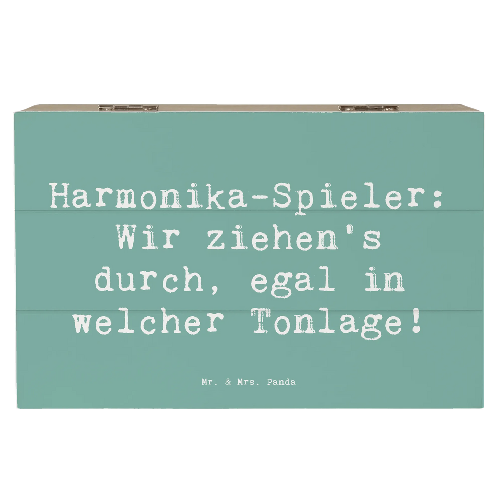 Holzkiste Spruch Harmonika Spieler Erinnerungsbox, Truhe, Aufbewahrungsbox, Geschenkbox, Geschenkdose, XXL, Kiste, Holzkiste, Erinnerungskiste, Schatulle, Dekokiste, Schatzkiste, Instrumente, Geschenke Musiker, Musikliebhaber