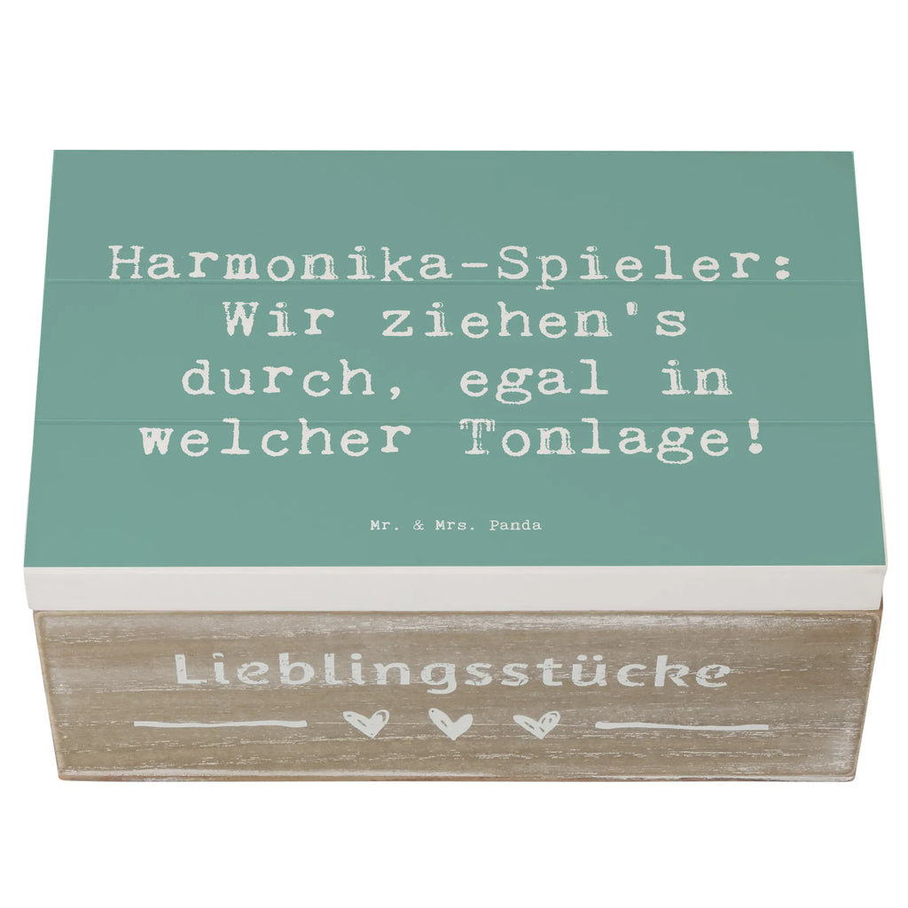 Holzkiste Spruch Harmonika Spieler Erinnerungsbox, Truhe, Aufbewahrungsbox, Geschenkbox, Geschenkdose, XXL, Kiste, Holzkiste, Erinnerungskiste, Schatulle, Dekokiste, Schatzkiste, Instrumente, Geschenke Musiker, Musikliebhaber