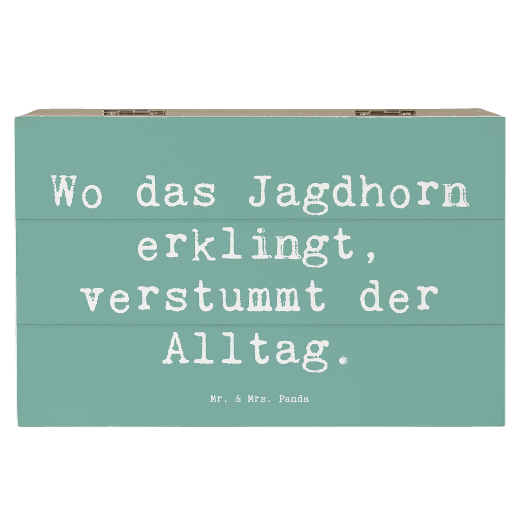 Holzkiste Spruch Jagdhorn Melodie Schatzkiste, Kiste, Aufbewahrungsbox, Schatulle, Truhe, Geschenkdose, Holzkiste, XXL, Erinnerungsbox, Geschenkbox, Erinnerungskiste, Dekokiste, Instrumente, Geschenke Musiker, Musikliebhaber