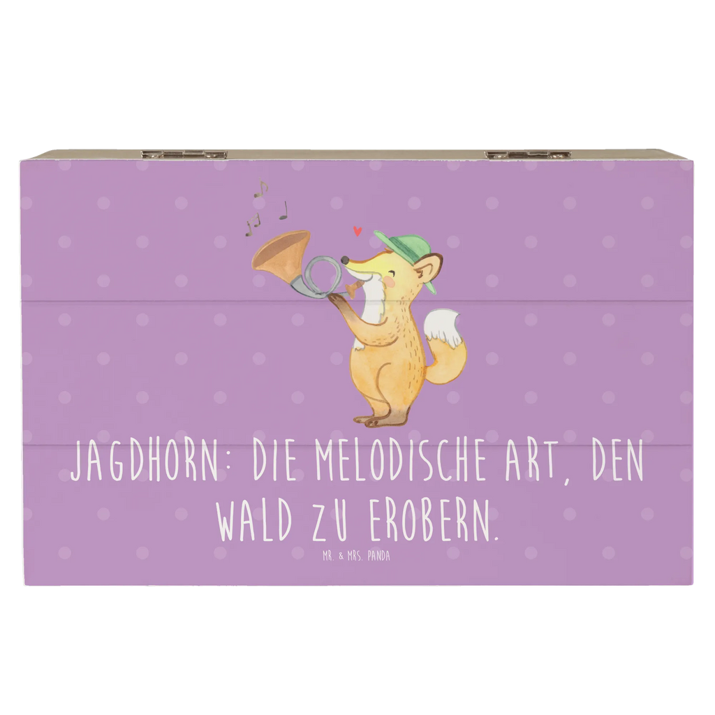 Holzkiste Jagdhorn Magie Schatzkiste, Geschenkbox, Kiste, Geschenkdose, Dekokiste, Aufbewahrungsbox, Erinnerungskiste, Erinnerungsbox, XXL, Holzkiste, Truhe, Schatulle, Instrumente, Geschenke Musiker, Musikliebhaber