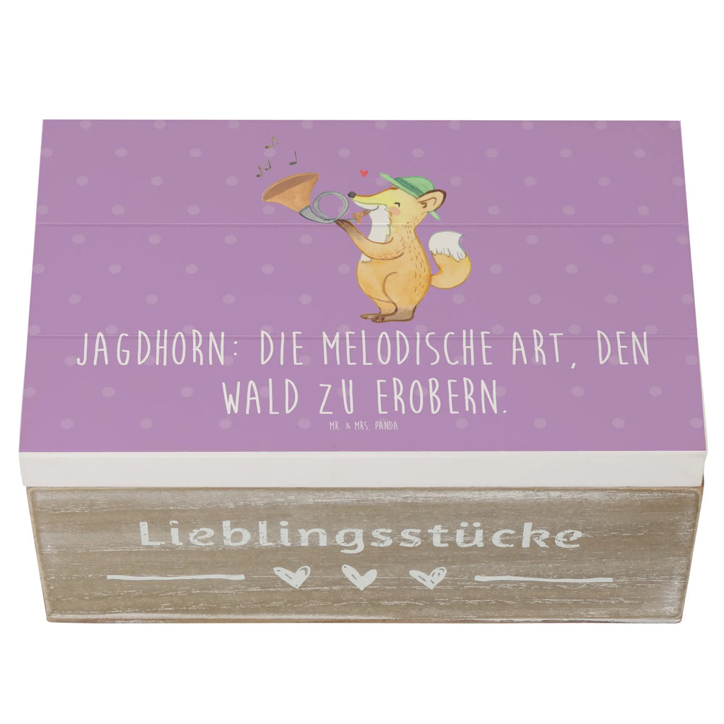 Holzkiste Jagdhorn Magie Schatzkiste, Geschenkbox, Kiste, Geschenkdose, Dekokiste, Aufbewahrungsbox, Erinnerungskiste, Erinnerungsbox, XXL, Holzkiste, Truhe, Schatulle, Instrumente, Geschenke Musiker, Musikliebhaber