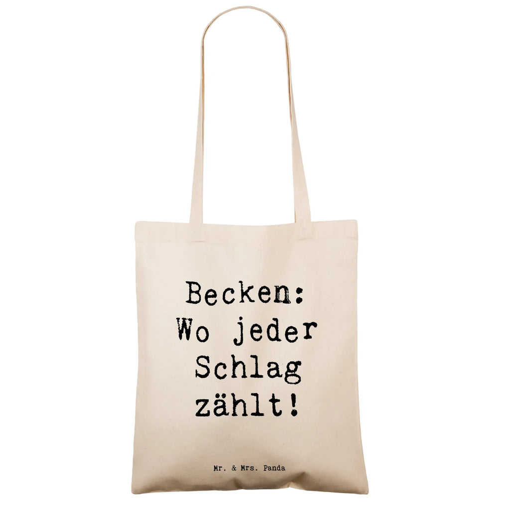 Tote bag Saying Becken: Wo jeder Schlag zählt! Tasche, Badetasche, Beutel, Stoffbeutel, Jutetasche, Strandtasche, Shopper, Laptoptasche, Schultertasche, Beuteltasche, Tragetasche, Jutebeutel, Umhängetasche, Einkaufstasche, Einkaufstüte, Stofftasche, Instrumente, Geschenke Musiker, Musikliebhaber
