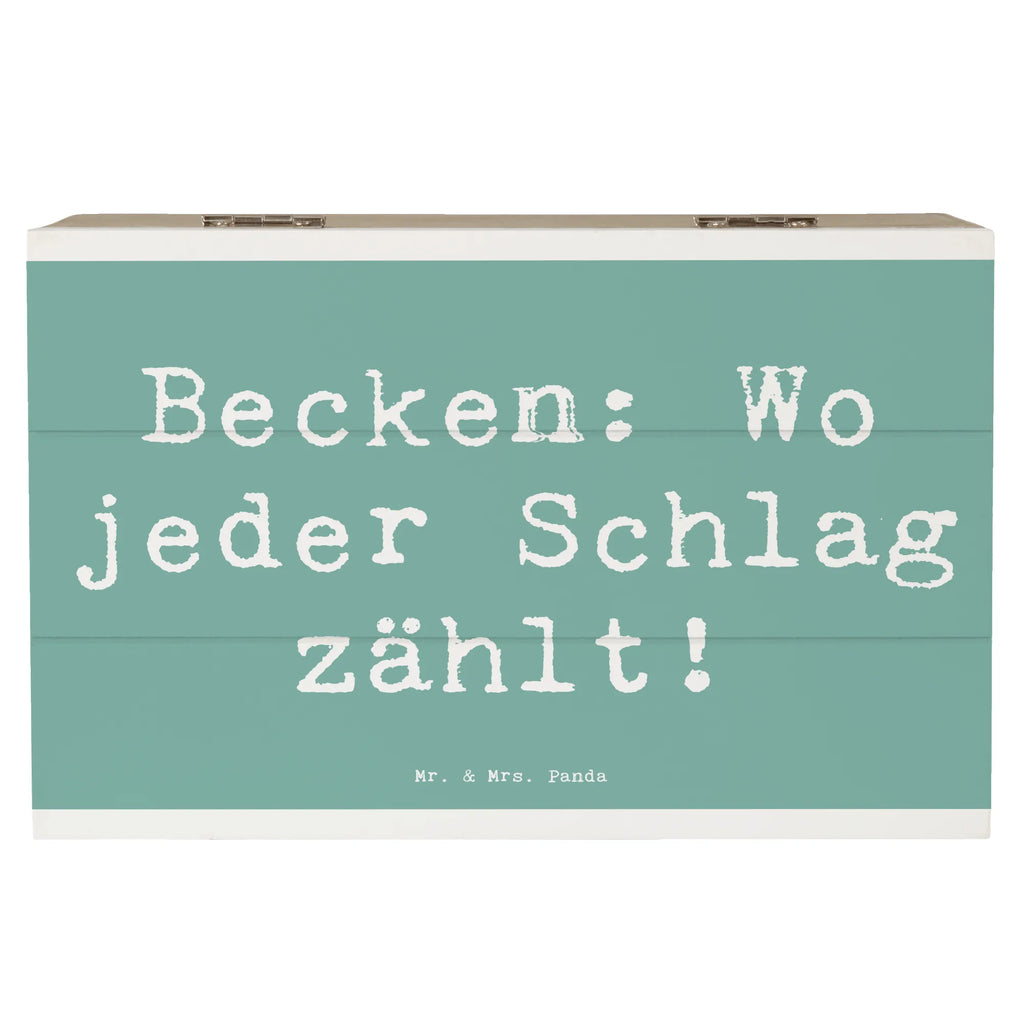Holzkiste Spruch Becken Geschenkdose, Truhe, Geschenkbox, XXL, Erinnerungsbox, Kiste, Dekokiste, Aufbewahrungsbox, Erinnerungskiste, Schatzkiste, Holzkiste, Schatulle, Instrumente, Geschenke Musiker, Musikliebhaber