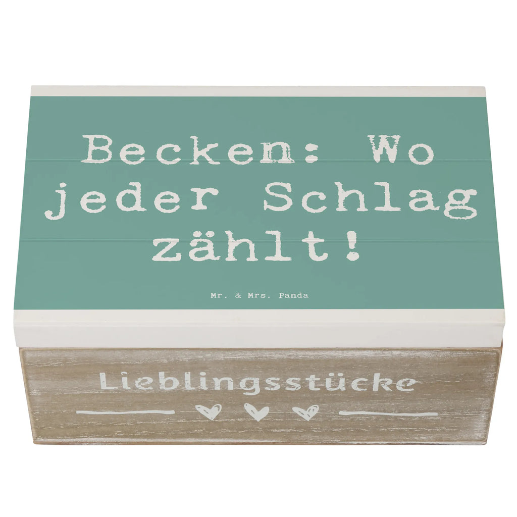 Holzkiste Spruch Becken Geschenkdose, Truhe, Geschenkbox, XXL, Erinnerungsbox, Kiste, Dekokiste, Aufbewahrungsbox, Erinnerungskiste, Schatzkiste, Holzkiste, Schatulle, Instrumente, Geschenke Musiker, Musikliebhaber