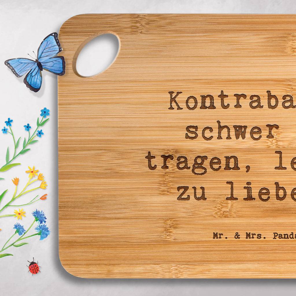 Bamboo chopping board Saying Kontrabass: schwer zu tragen, leicht zu lieben. board, robust, cutting block, cutting board, slices, dulcimer, nature, carving board, breakfast board, kitchen board, breakfast, wood, bamboo, engraving, solid, kitchen, Instruments, gifts for musicians, music enthusiasts