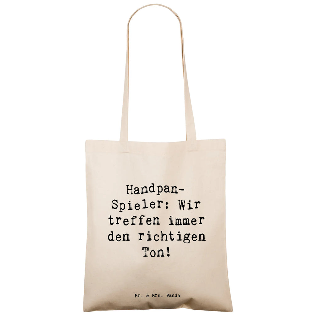 Tote bag Saying Handpan-Spieler: Wir treffen immer den richtigen Ton! Tasche, Stoffbeutel, Schultertasche, Stofftasche, Strandtasche, Beuteltasche, Umhängetasche, Jutetasche, Laptoptasche, Shopper, Einkaufstüte, Einkaufstasche, Jutebeutel, Badetasche, Tragetasche, Beutel, Instrumente, Geschenke Musiker, Musikliebhaber