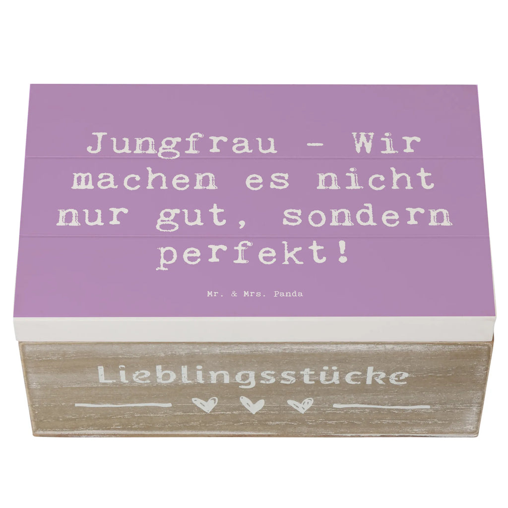 Holzkiste Spruch Jungfrau Perfektion Schatzkiste, Truhe, XXL, Geschenkdose, Erinnerungsbox, Schatulle, Holzkiste, Geschenkbox, Dekokiste, Erinnerungskiste, Kiste, Aufbewahrungsbox, Tierkreiszeichen, Sternzeichen, Horoskop, Astrologie, Aszendent
