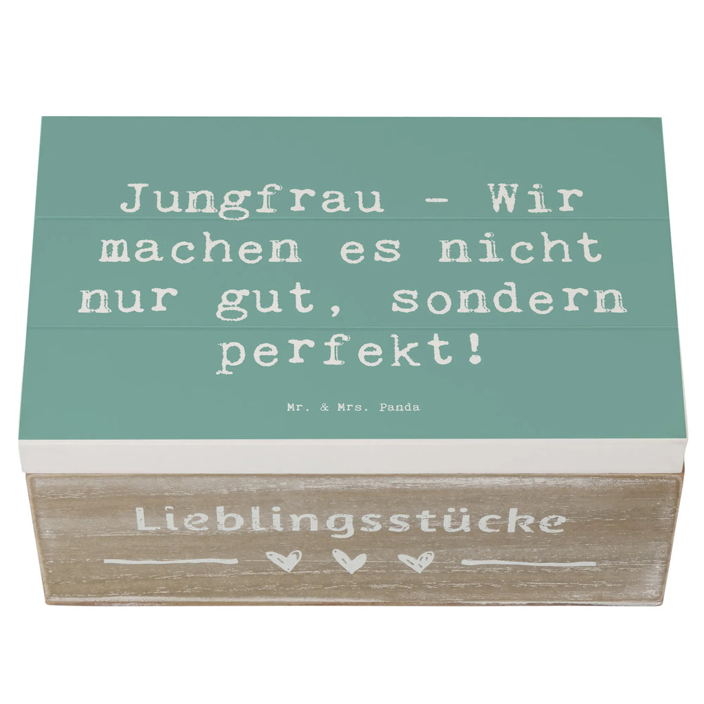 Holzkiste Spruch Jungfrau Perfektion Schatzkiste, Truhe, XXL, Geschenkdose, Erinnerungsbox, Schatulle, Holzkiste, Geschenkbox, Dekokiste, Erinnerungskiste, Kiste, Aufbewahrungsbox, Tierkreiszeichen, Sternzeichen, Horoskop, Astrologie, Aszendent