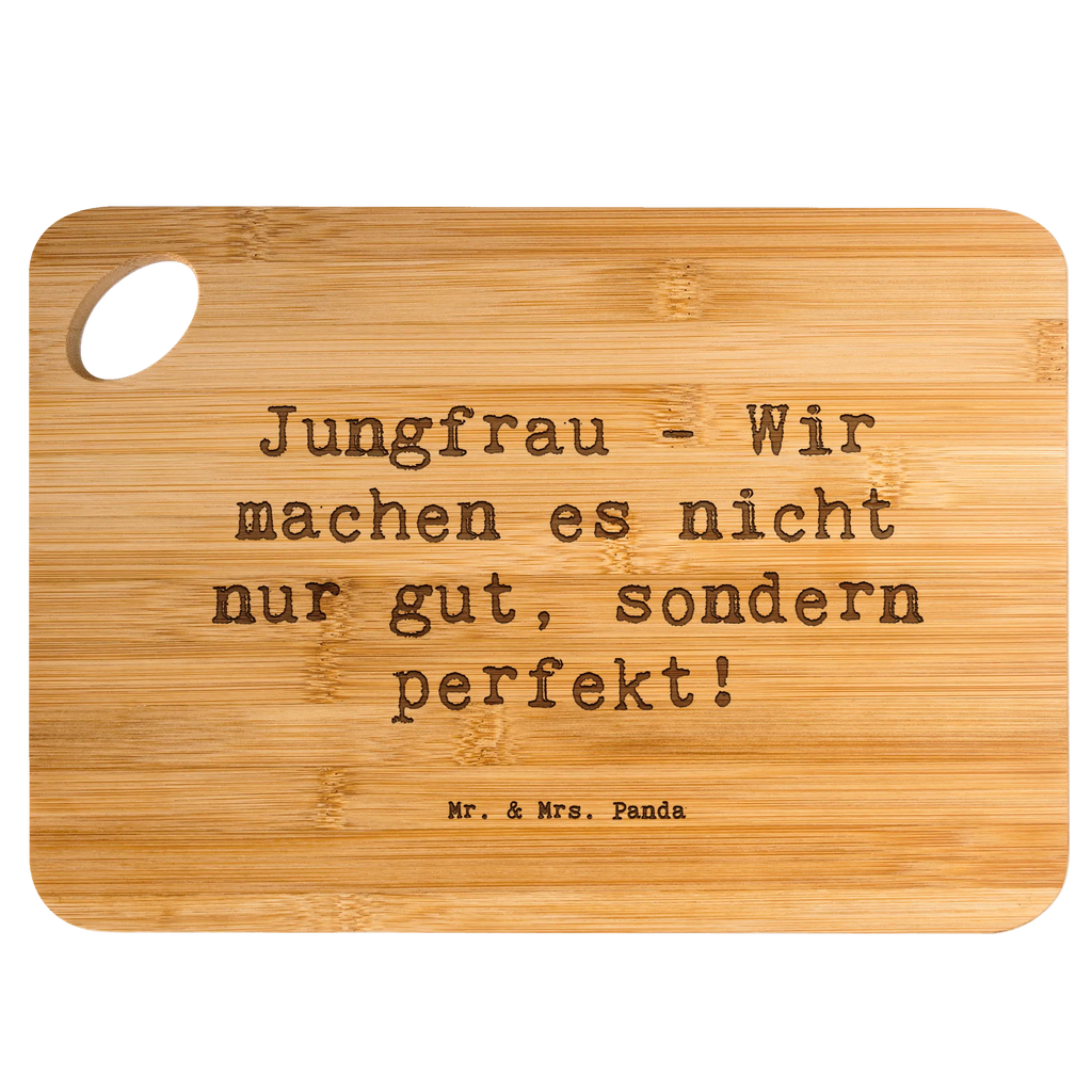 Bambus - deska do krojenia Przysłowie Jungfrau - Wir machen es nicht nur gut, sondern perfekt! Znak zodiaku, gwiazdozbiór, horoskop, astrologia, ascendent