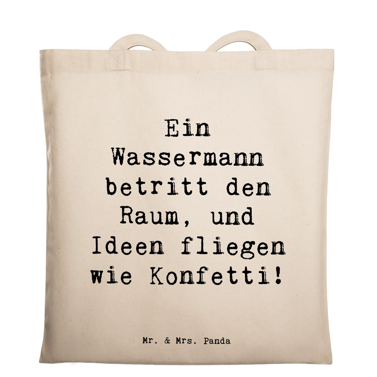 Tote bag Saying Ein Wassermann betritt den Raum, und Ideen fliegen wie Konfetti! constellations, birthdays, astrology, date of birth, month of birth