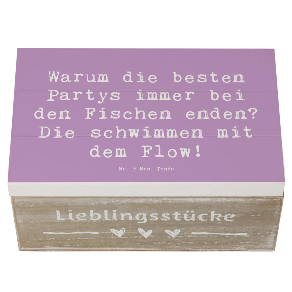 Holzkiste Spruch Fische Flow Spaß Erinnerungsbox, Dekokiste, Holzkiste, XXL, Schatzkiste, Geschenkbox, Kiste, Erinnerungskiste, Geschenkdose, Schatulle, Truhe, Aufbewahrungsbox, Tierkreiszeichen, Sternzeichen, Horoskop, Astrologie, Aszendent
