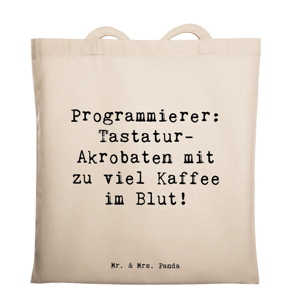 Tote bag Saying Programmierer: Tastatur-Akrobaten mit zu viel Kaffee im Blut! Beuteltasche, Beutel, Einkaufstasche, Jutebeutel, Stoffbeutel, Tasche, Shopper, Umhängetasche, Strandtasche, Schultertasche, Stofftasche, Tragetasche, Badetasche, Jutetasche, Einkaufstüte, Laptoptasche, Beruf, Ausbildung, Jubiläum, Abschied, Rente, Kollege, Kollegin, Geschenk, Schenken, Arbeitskollege, Mitarbeiter, Firma, Danke, Dankeschön