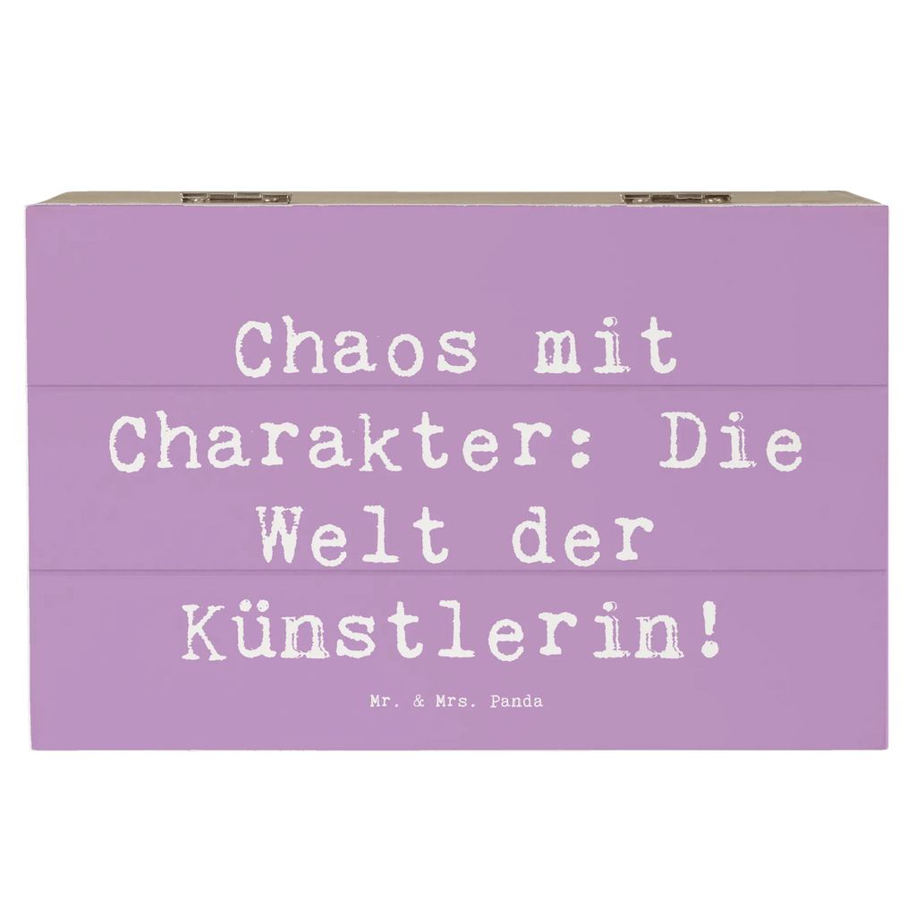 Wooden chest Saying Chaos mit Charakter: Die Welt der Künstlerin! Holzkiste, Schatulle, Geschenkdose, Aufbewahrungsbox, Geschenkbox, Erinnerungsbox, Erinnerungskiste, Truhe, Schatzkiste, Dekokiste, XXL, Kiste, Beruf, Ausbildung, Jubiläum, Abschied, Rente, Kollege, Kollegin, Geschenk, Schenken, Arbeitskollege, Mitarbeiter, Firma, Danke, Dankeschön