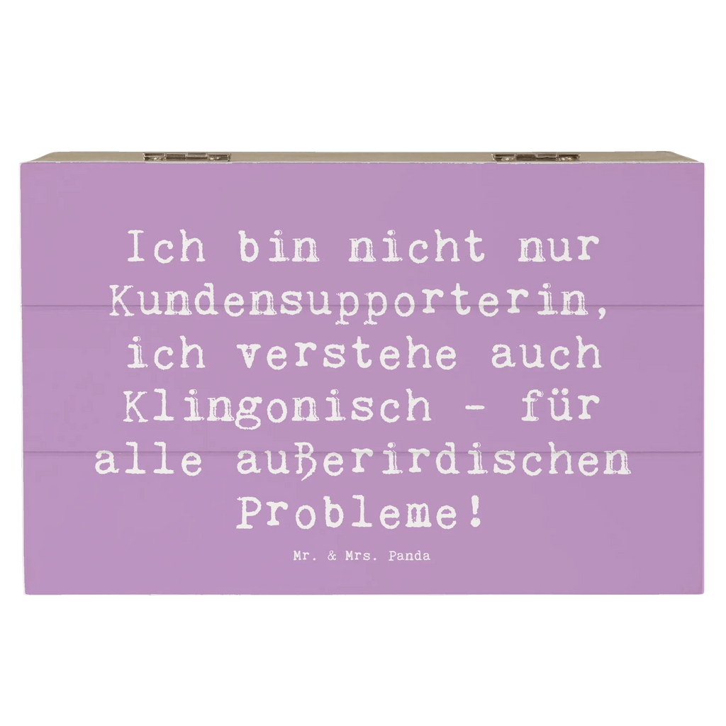 Wooden chest Saying Ich bin nicht nur Kundensupporterin, ich verstehe auch Klingonisch - für alle außerirdischen Probleme! Holzkiste, Kiste, Schatzkiste, Truhe, Schatulle, XXL, Erinnerungsbox, Erinnerungskiste, Dekokiste, Aufbewahrungsbox, Geschenkbox, Geschenkdose, Beruf, Ausbildung, Jubiläum, Abschied, Rente, Kollege, Kollegin, Geschenk, Schenken, Arbeitskollege, Mitarbeiter, Firma, Danke, Dankeschön