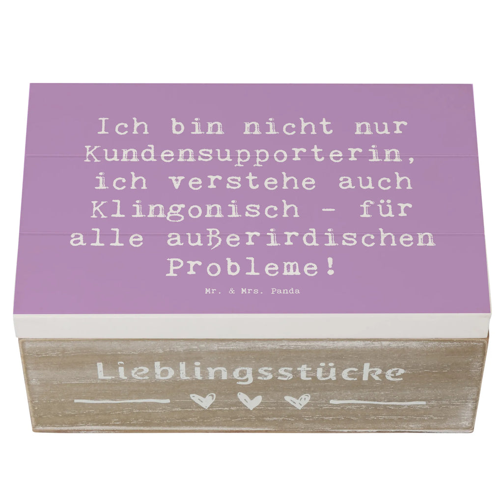 Wooden chest Saying Ich bin nicht nur Kundensupporterin, ich verstehe auch Klingonisch - für alle außerirdischen Probleme! Holzkiste, Kiste, Schatzkiste, Truhe, Schatulle, XXL, Erinnerungsbox, Erinnerungskiste, Dekokiste, Aufbewahrungsbox, Geschenkbox, Geschenkdose, Beruf, Ausbildung, Jubiläum, Abschied, Rente, Kollege, Kollegin, Geschenk, Schenken, Arbeitskollege, Mitarbeiter, Firma, Danke, Dankeschön